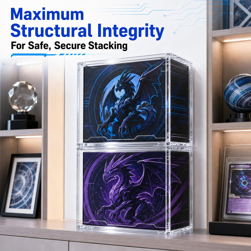 2 Pack Clear Acrylic Display Box with Magnetic Lid I209