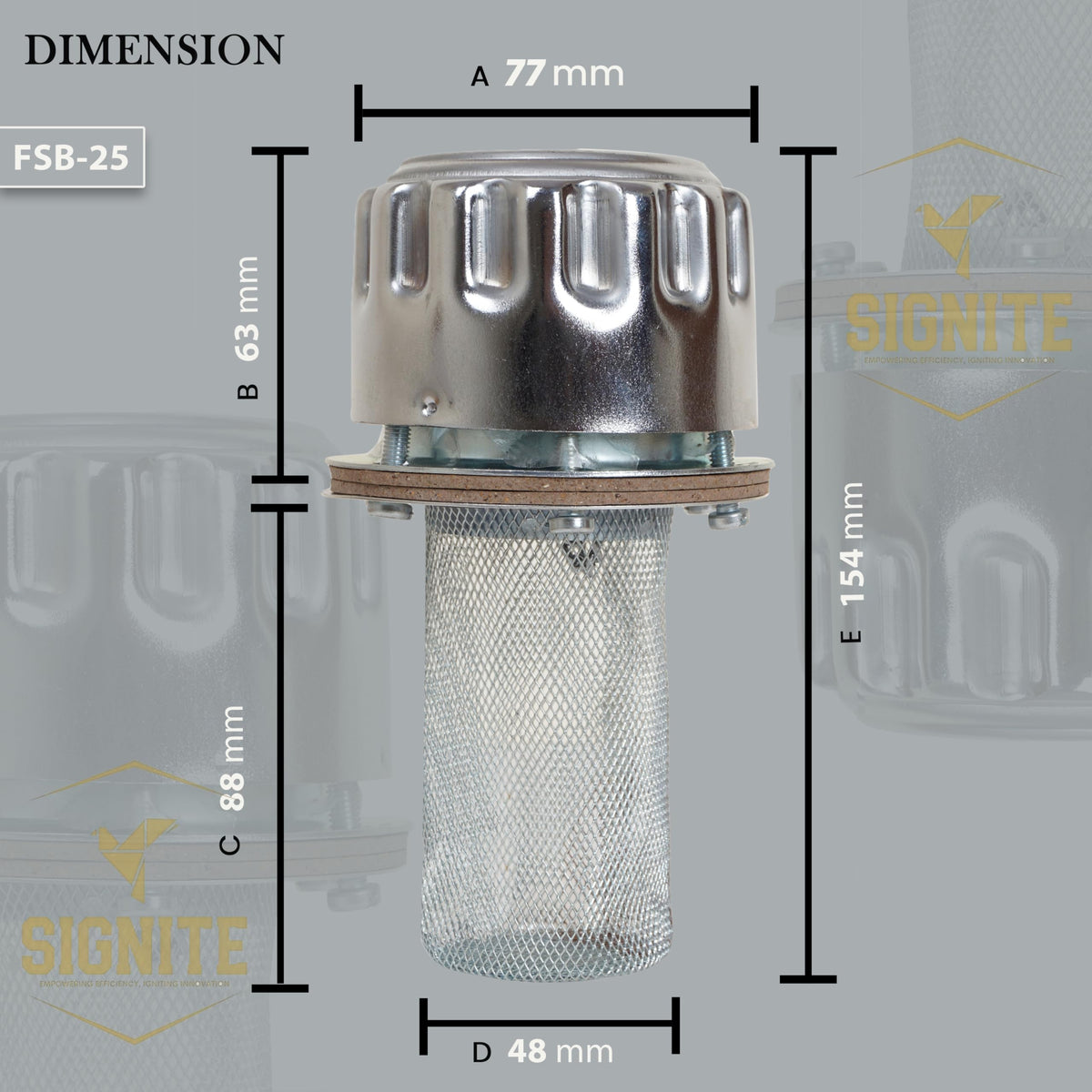 Flange Type Breathers Cap 25CFM/720 LPM 40 Micron Filtration 6 Hole Chrome Steel Alloy B6219