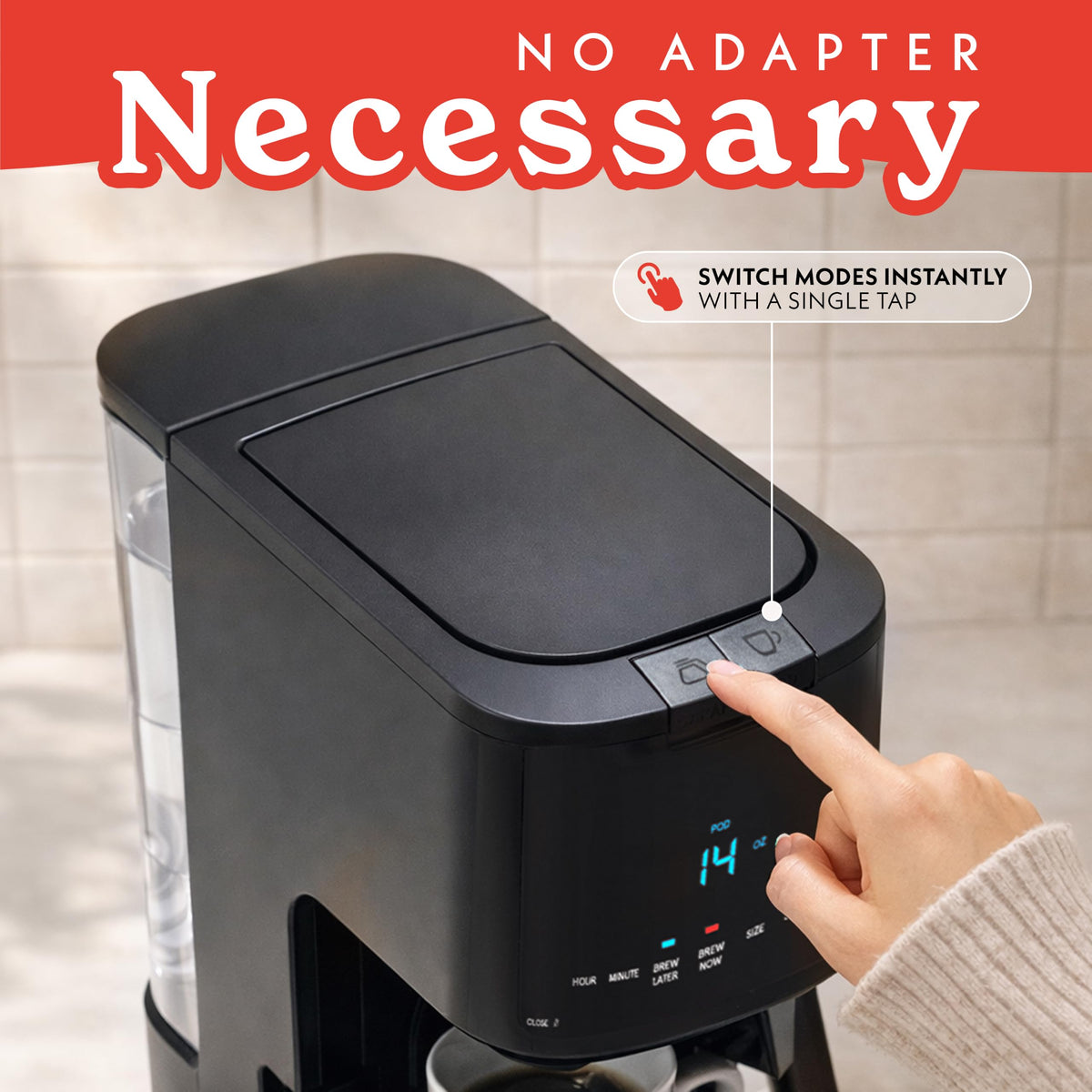 Black 12-Cup Single Serve Coffee Maker S55544