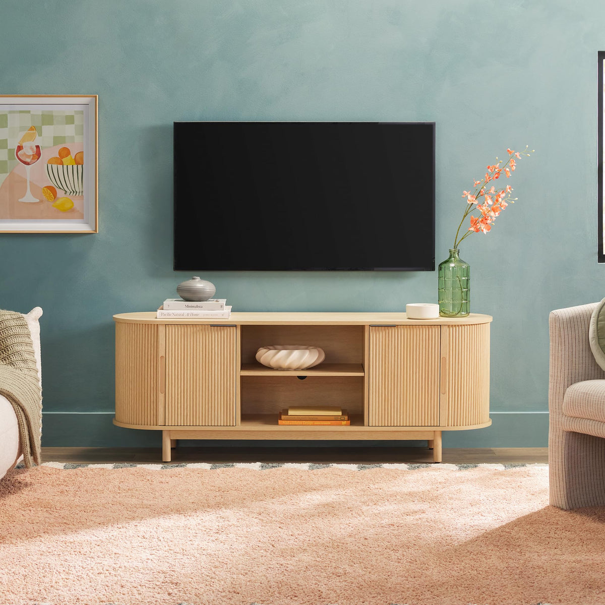 Coastal Oak 60 Inch TV Stand R579