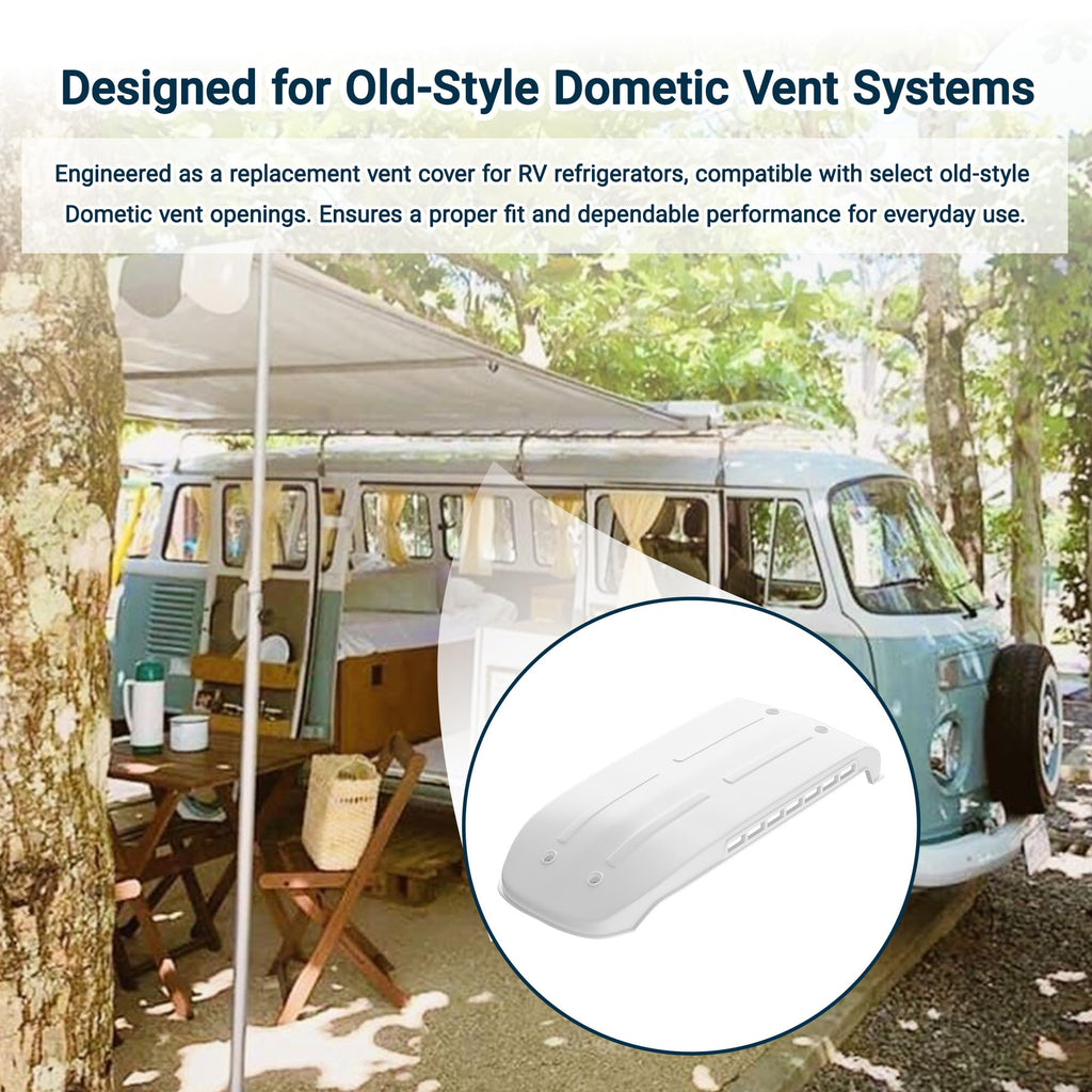 White RV Refrigerator Vent Cover Replacement J165907