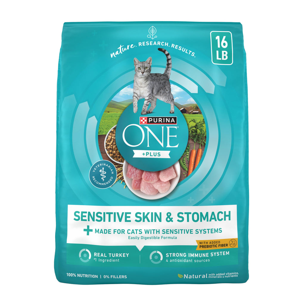 Sensitive Skin and Stomach Dry Cat Food 16 lb Bag J409062