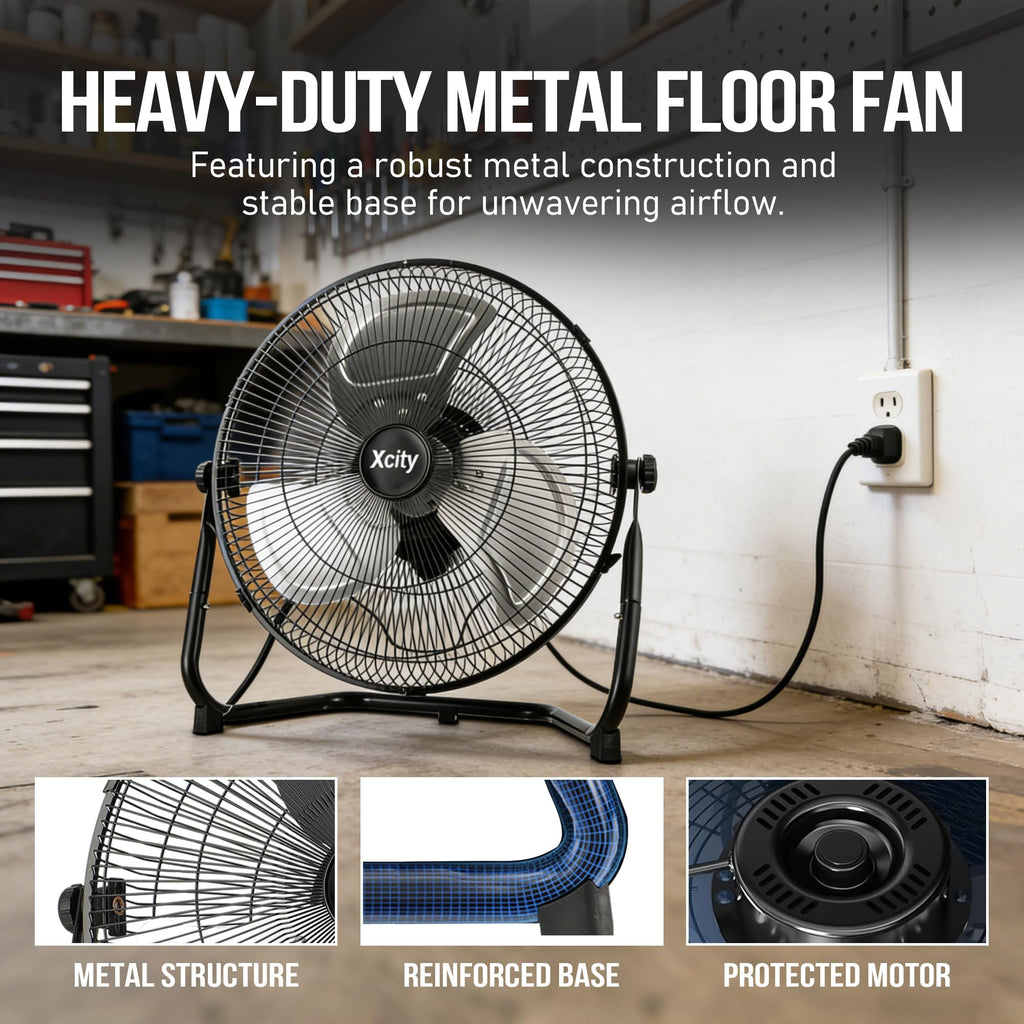 18 Inch Metal Floor & Box Fan R831
