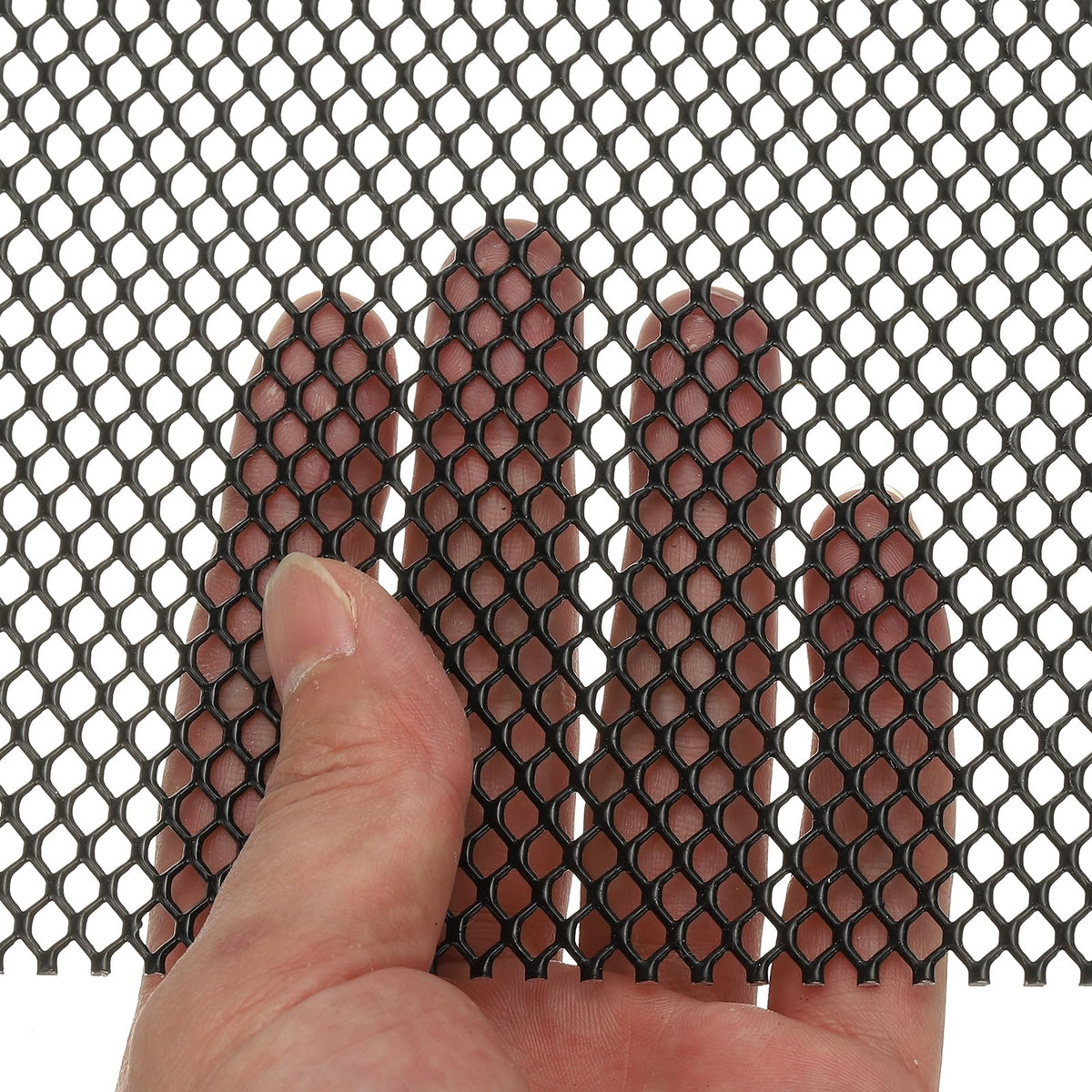 40" x 13" Black Aluminum Diamond Hole Mesh Sheet V6681
