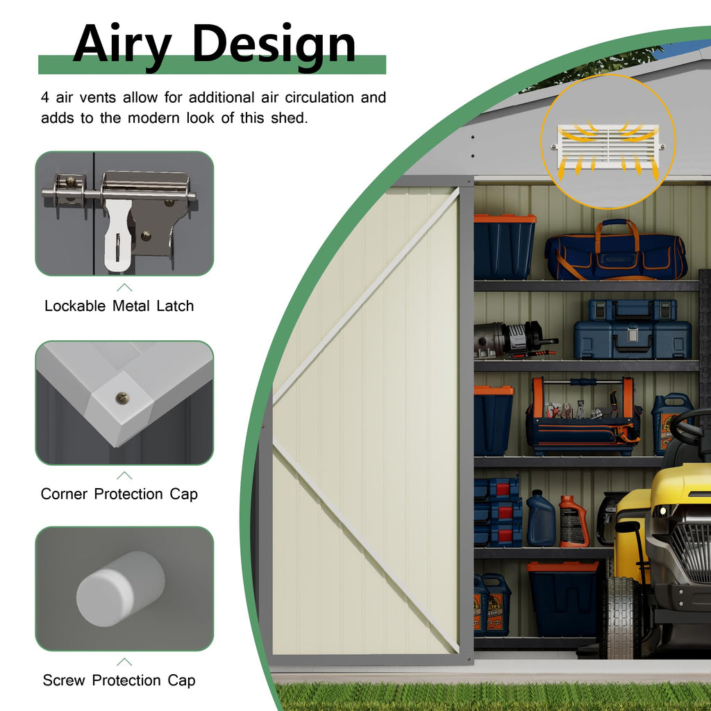 10x14 FT Outdoor Storage Shed M1336
