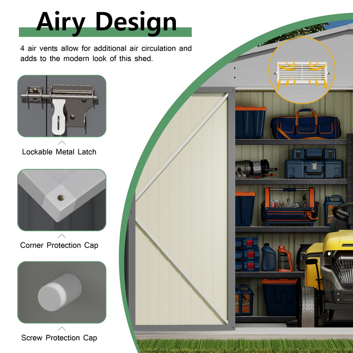 10x14 FT Outdoor Storage Shed M1336