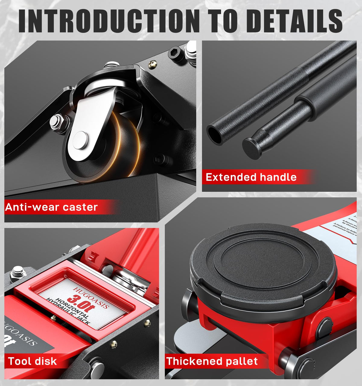 Low Profile Hydraulic Floor Jack 6600lbs Dual Piston X170098