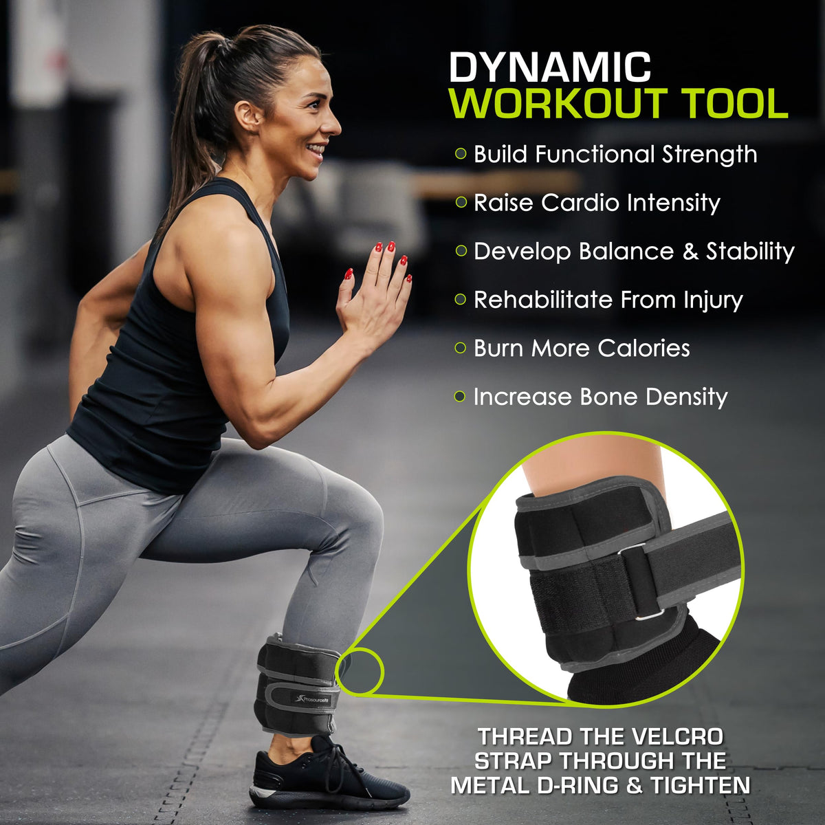 Ankle Wrist Arm Leg Weights Set of 2 Adjustable Strap D951