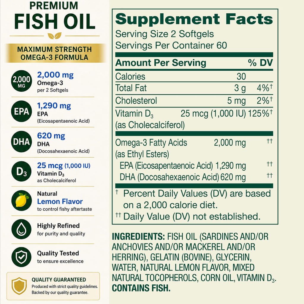 Omega-3 Fish Oil 2000 mg EPA DHA R192948