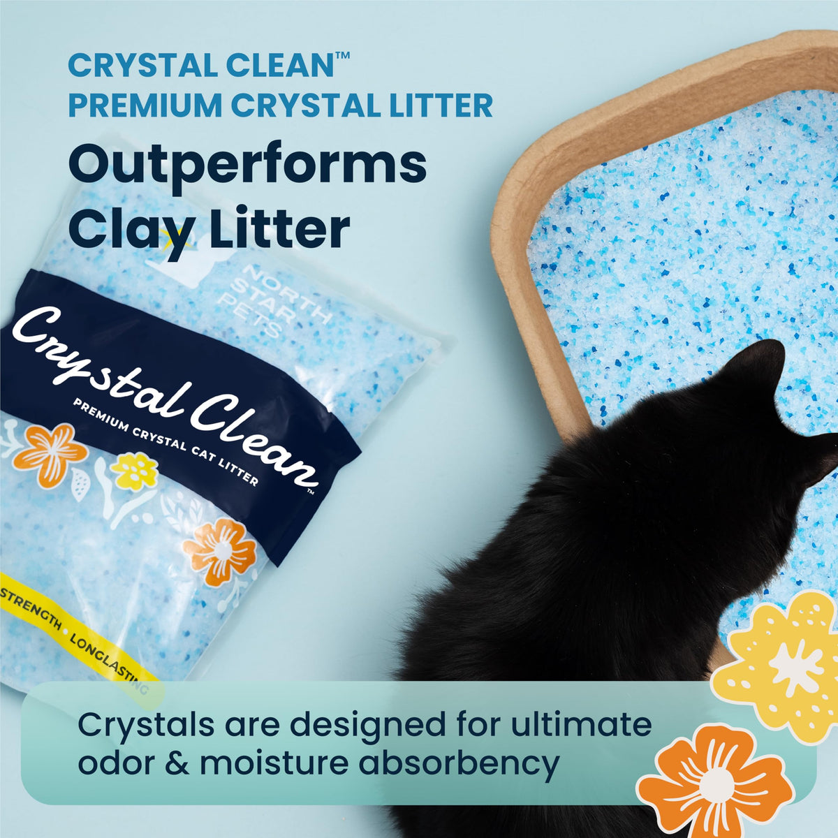 Fresh Scent Crystal Cat Litter with Odor Control, 2X4.3 Lb Bags P17447