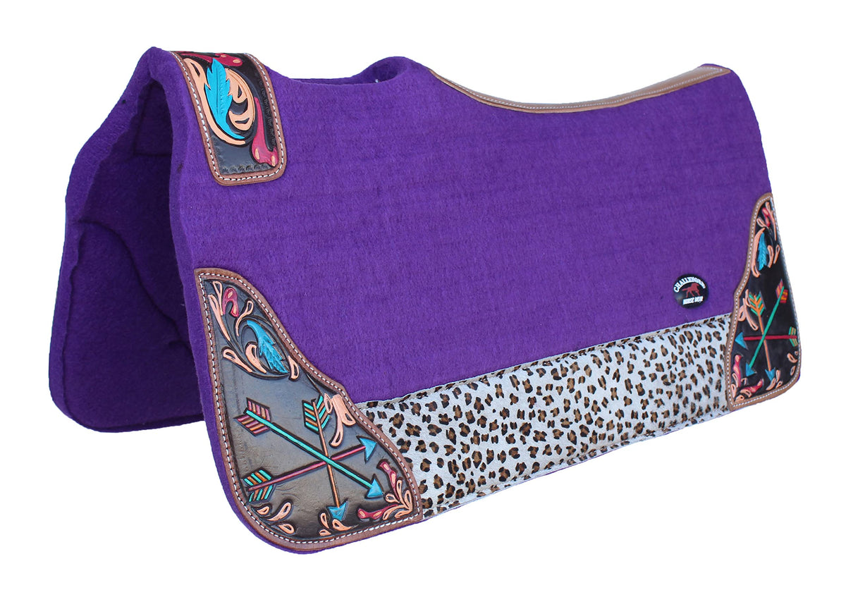 Black Western Wool Felt Saddle Pad Y632