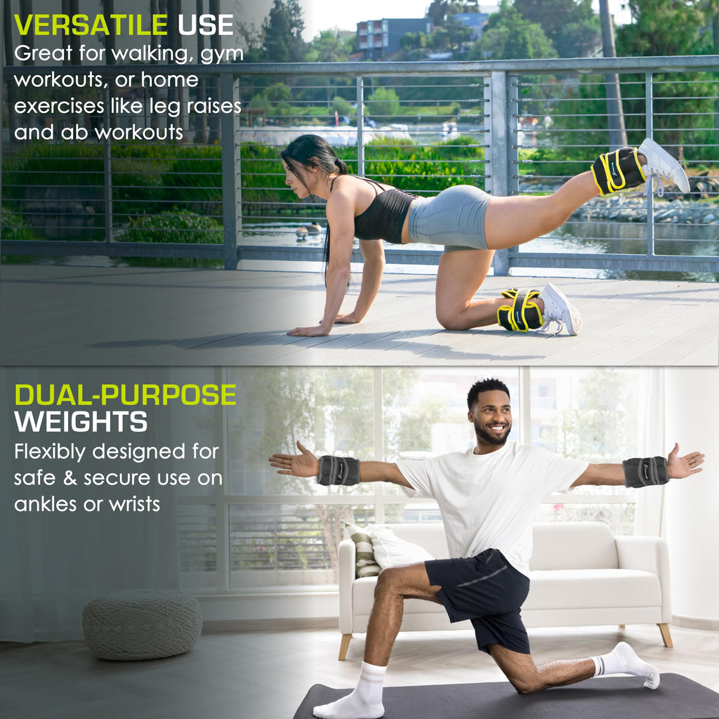 Ankle Wrist Arm Leg Weights Set of 2 Adjustable Strap D951