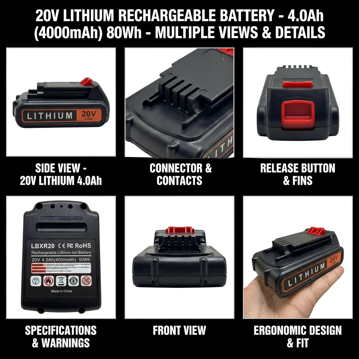 20v Lithium Battery 4.0Ah 2 Pack B67512