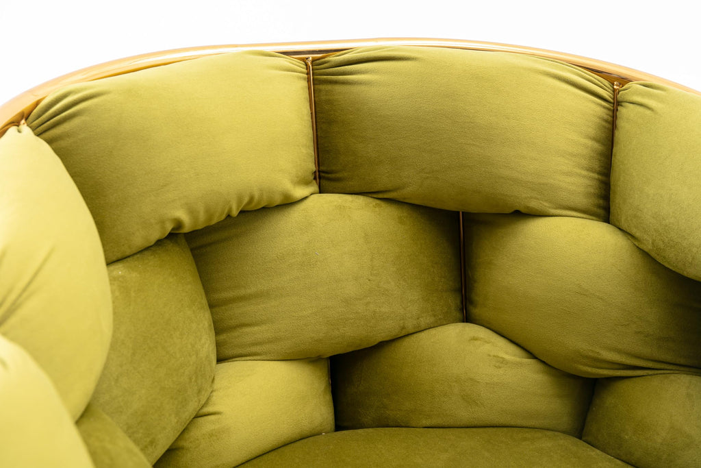 Olive Green Velvet Upholstered Accent Chair Set of 2 K234