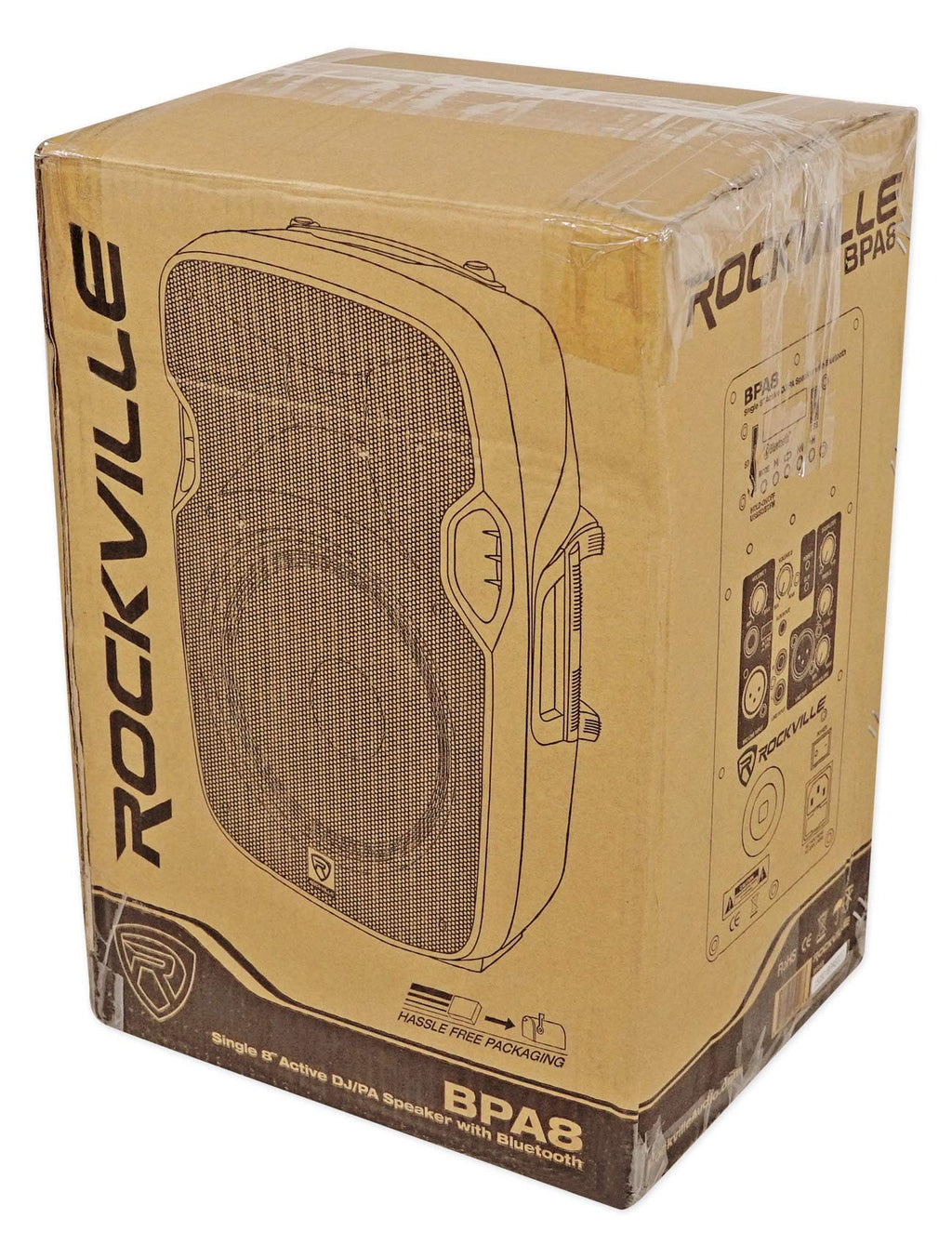8" Powered DJ PA Speaker 2-Pack with Stands H88565