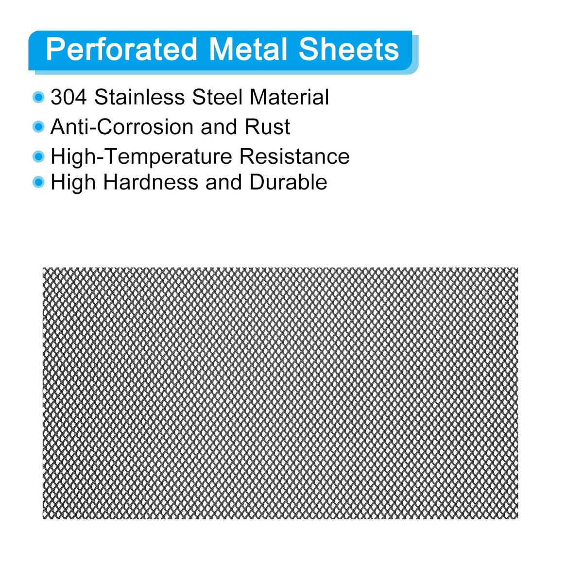 40" x 13" Black Aluminum Diamond Hole Mesh Sheet V6681