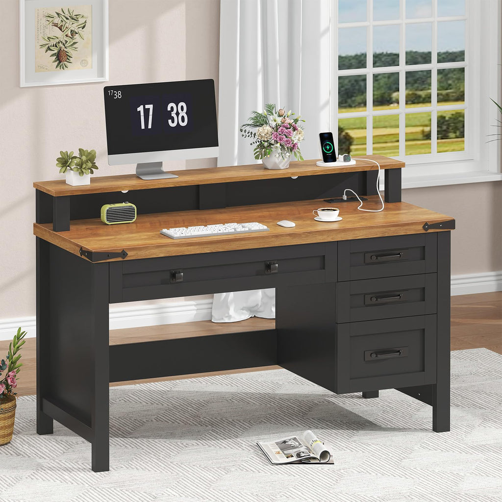 47" Computer Desk with Drawers Z6254