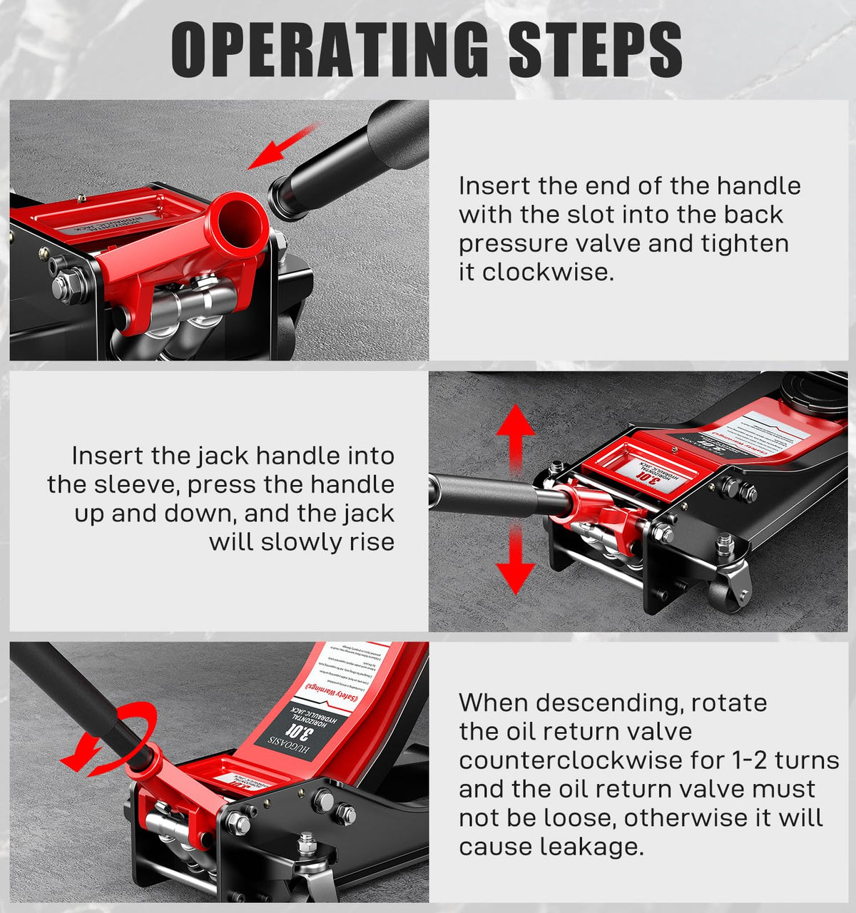 Low Profile Hydraulic Floor Jack 6600lbs Dual Piston X170098