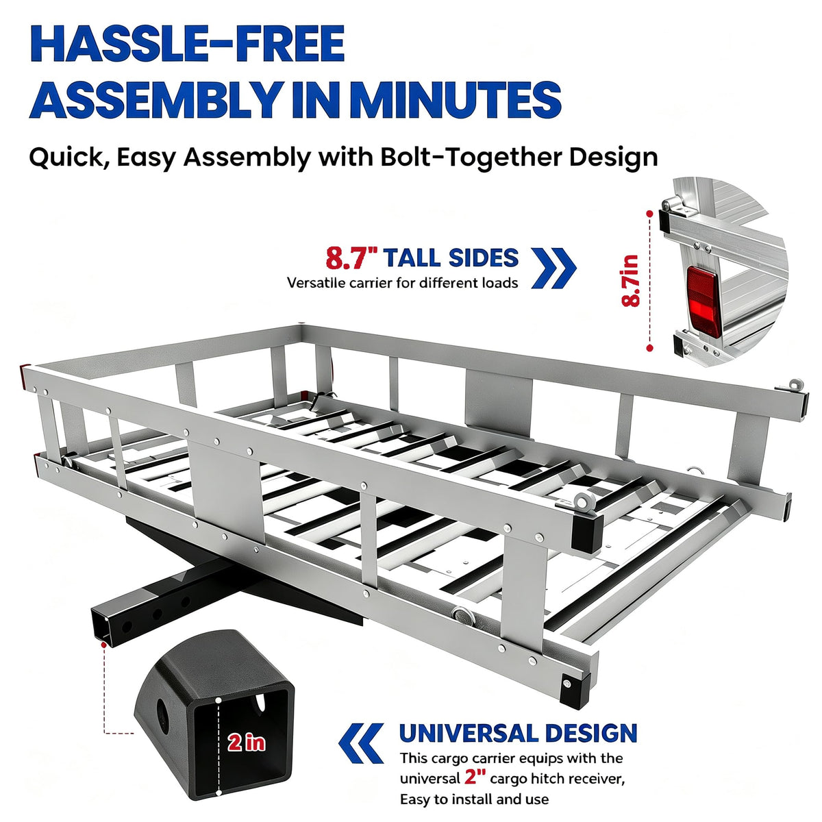 Hitch Cargo Carrier with Folding Ramp M5741