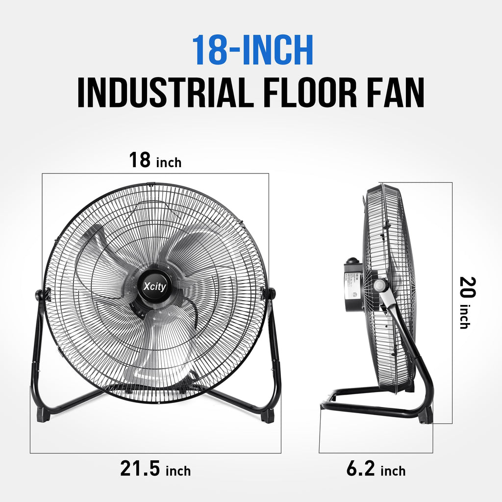 18 Inch Metal Floor & Box Fan R831