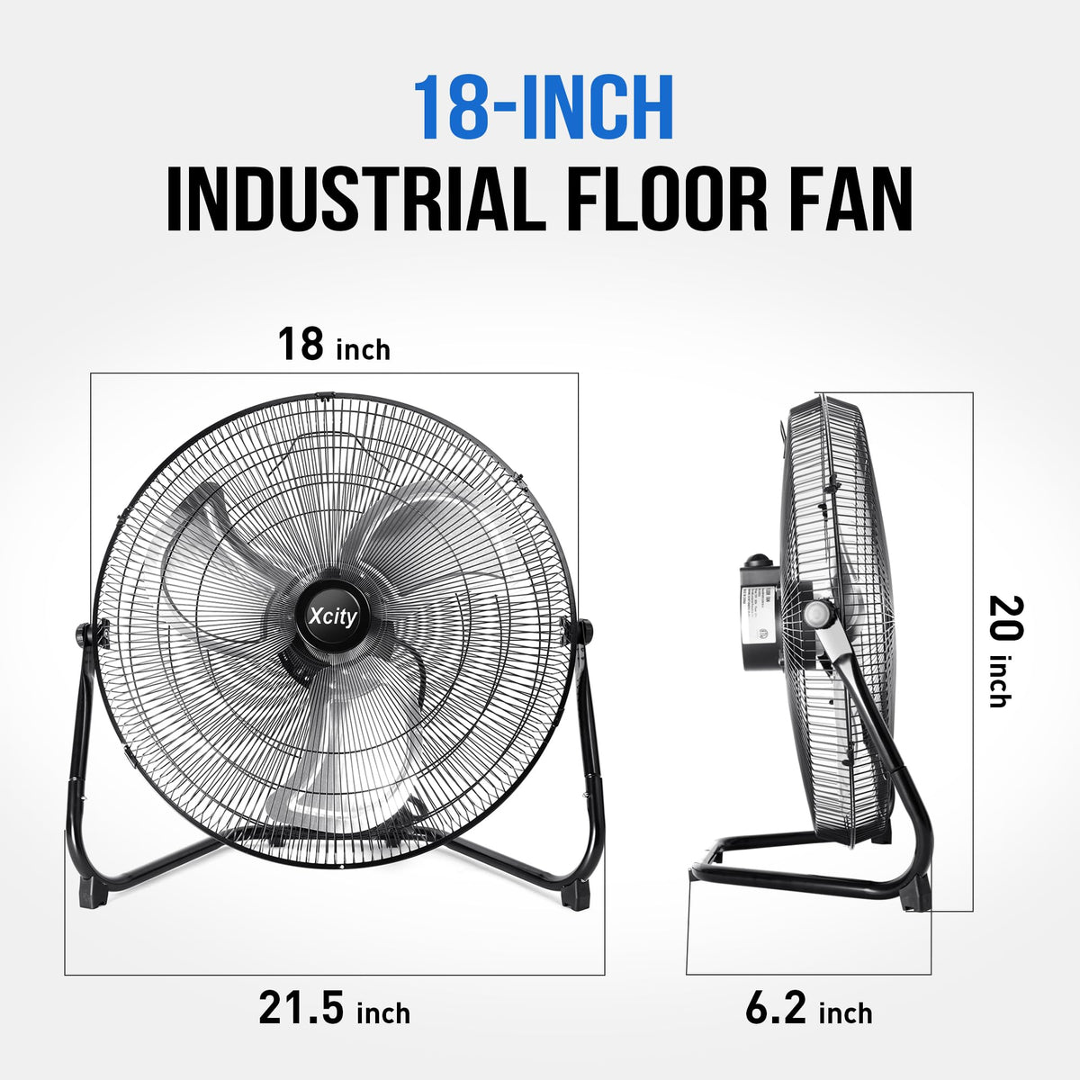 18 Inch Metal Floor & Box Fan R831