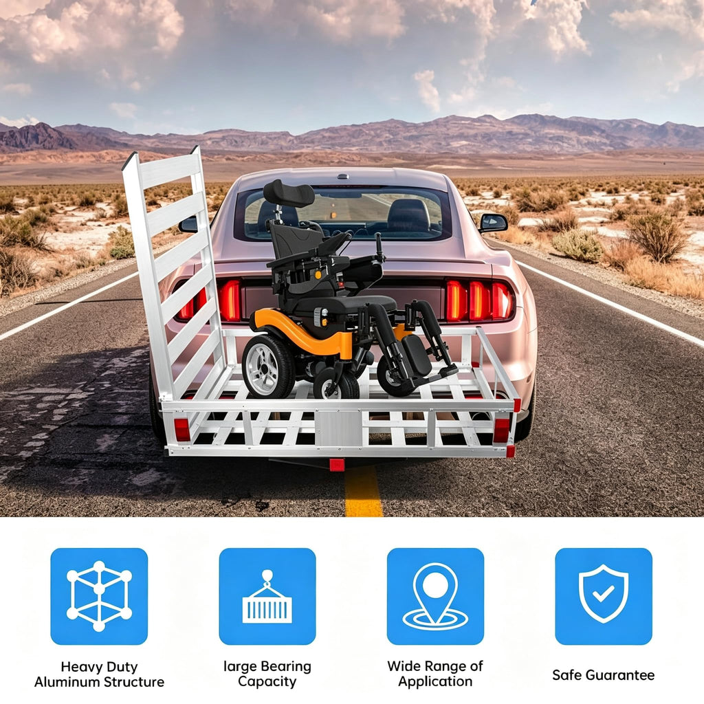 Hitch Cargo Carrier with Folding Ramp M5741