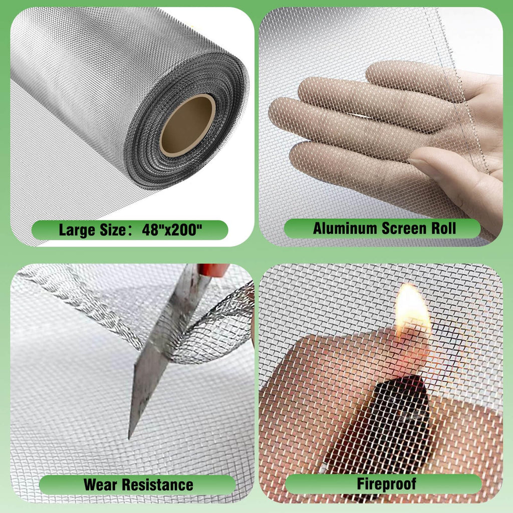 Aluminum Screen Roll with Spline & Rolling Tool L49970