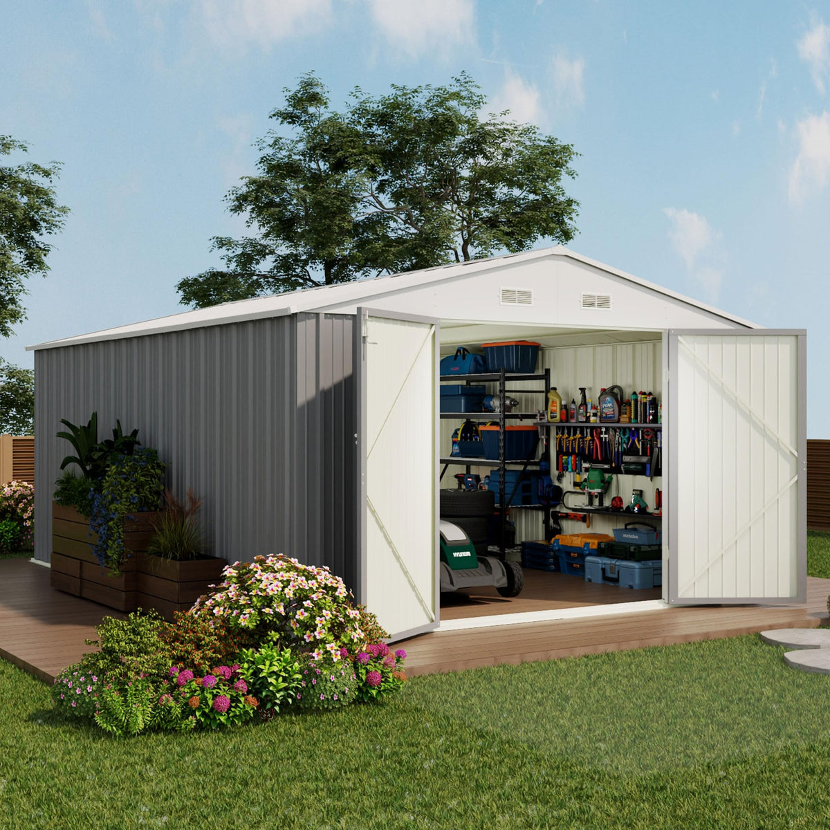 10x14 FT Outdoor Storage Shed M1336