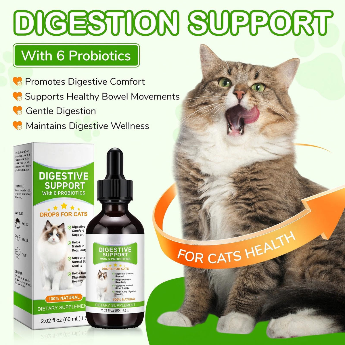 Natural Cat Laxative Liquid Stool Softener 2 fl oz S628441