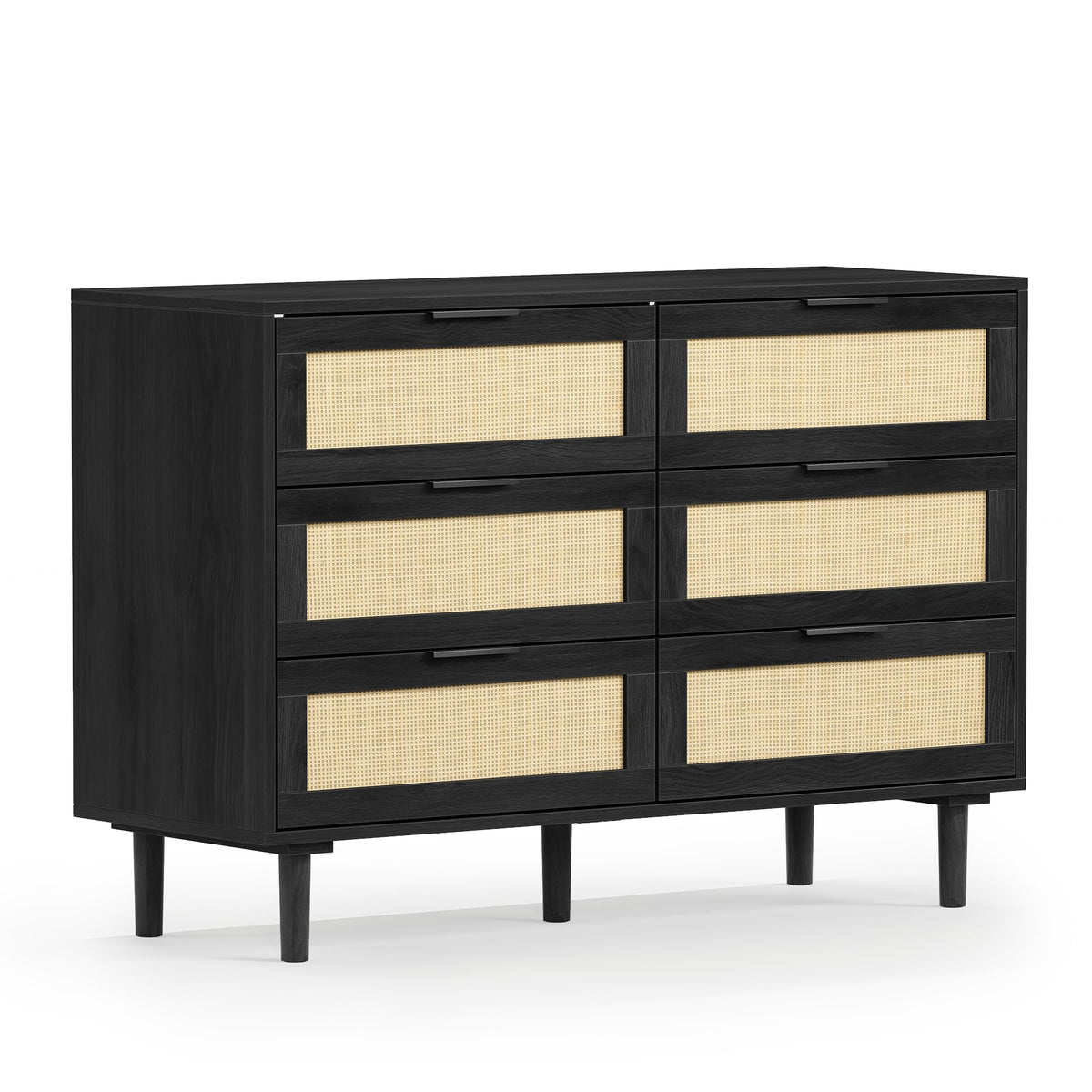 6 Drawer Rattan Wood Dresser T976