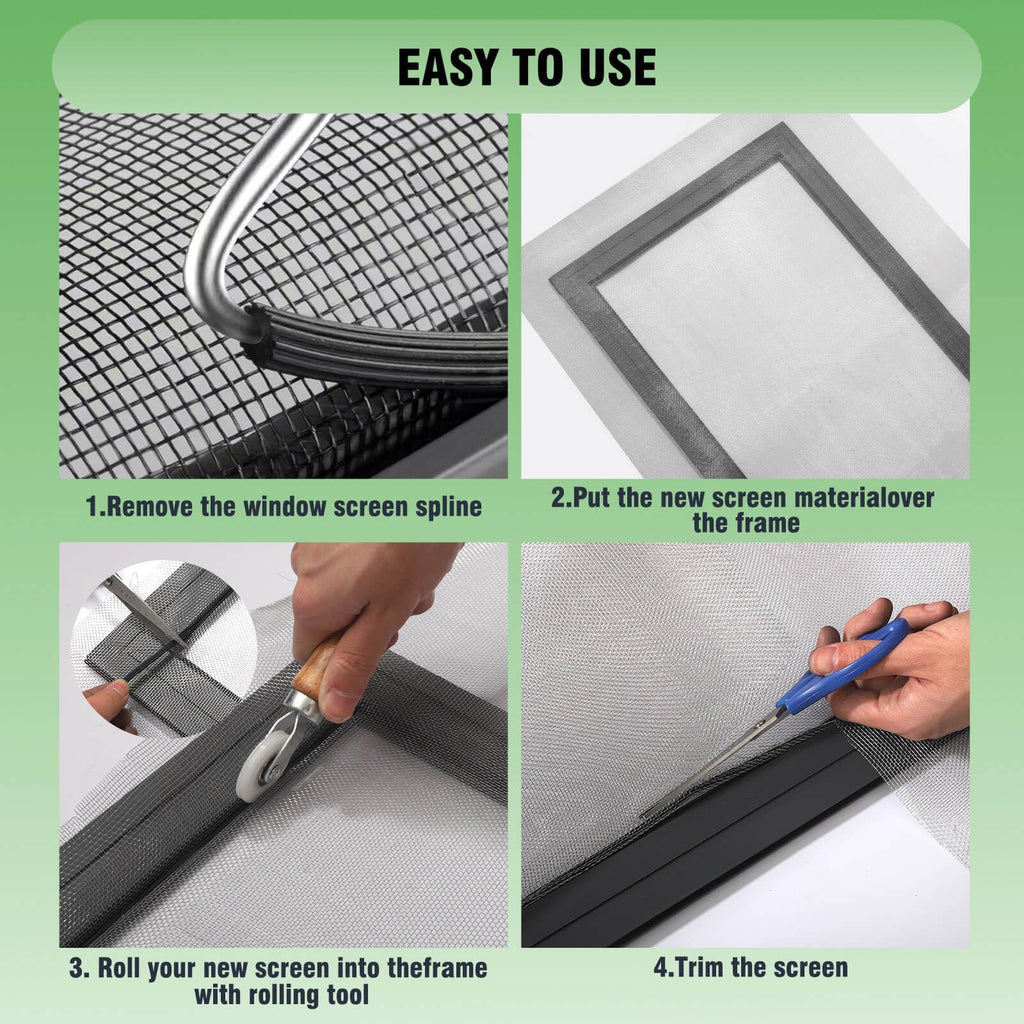 Aluminum Screen Roll with Spline & Rolling Tool L49970