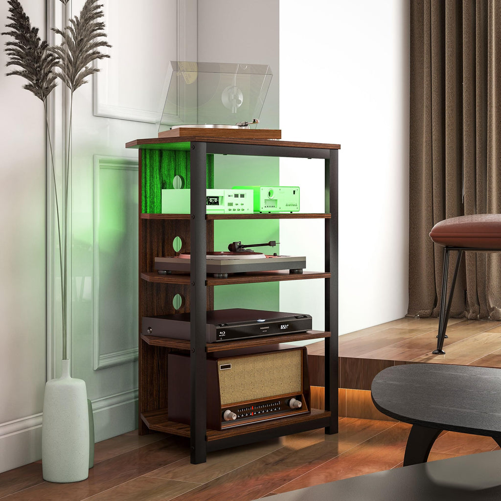 Brown 4-Tier Media Stand C8480