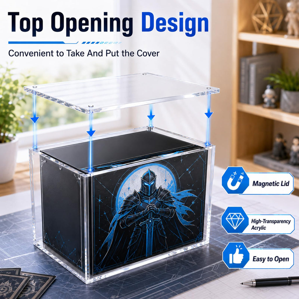 2 Pack Clear Acrylic Display Box with Magnetic Lid I209