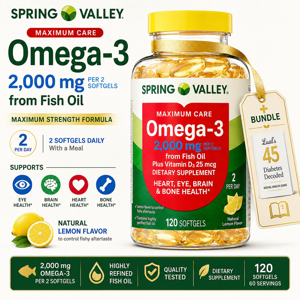 Omega-3 Fish Oil 2000 mg EPA DHA R192948