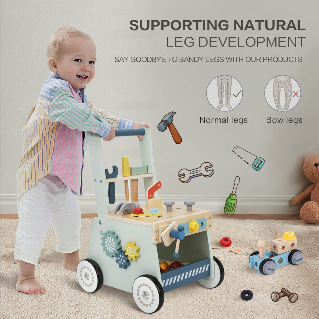 Wooden Baby Walker and Tool Bench F767