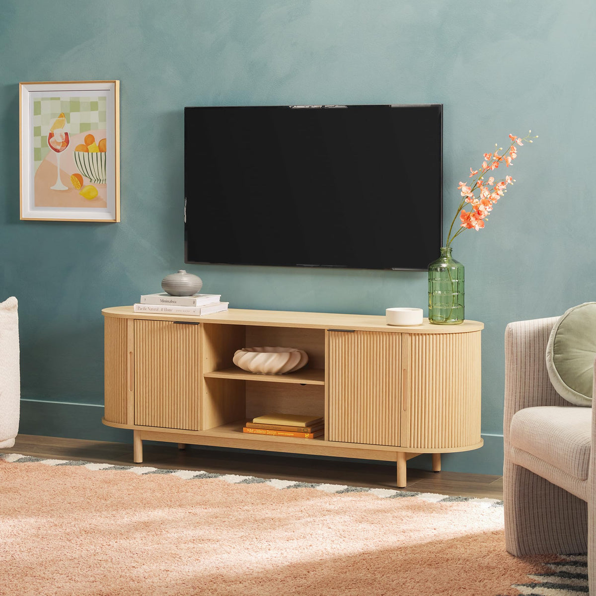 Coastal Oak 60 Inch TV Stand R579