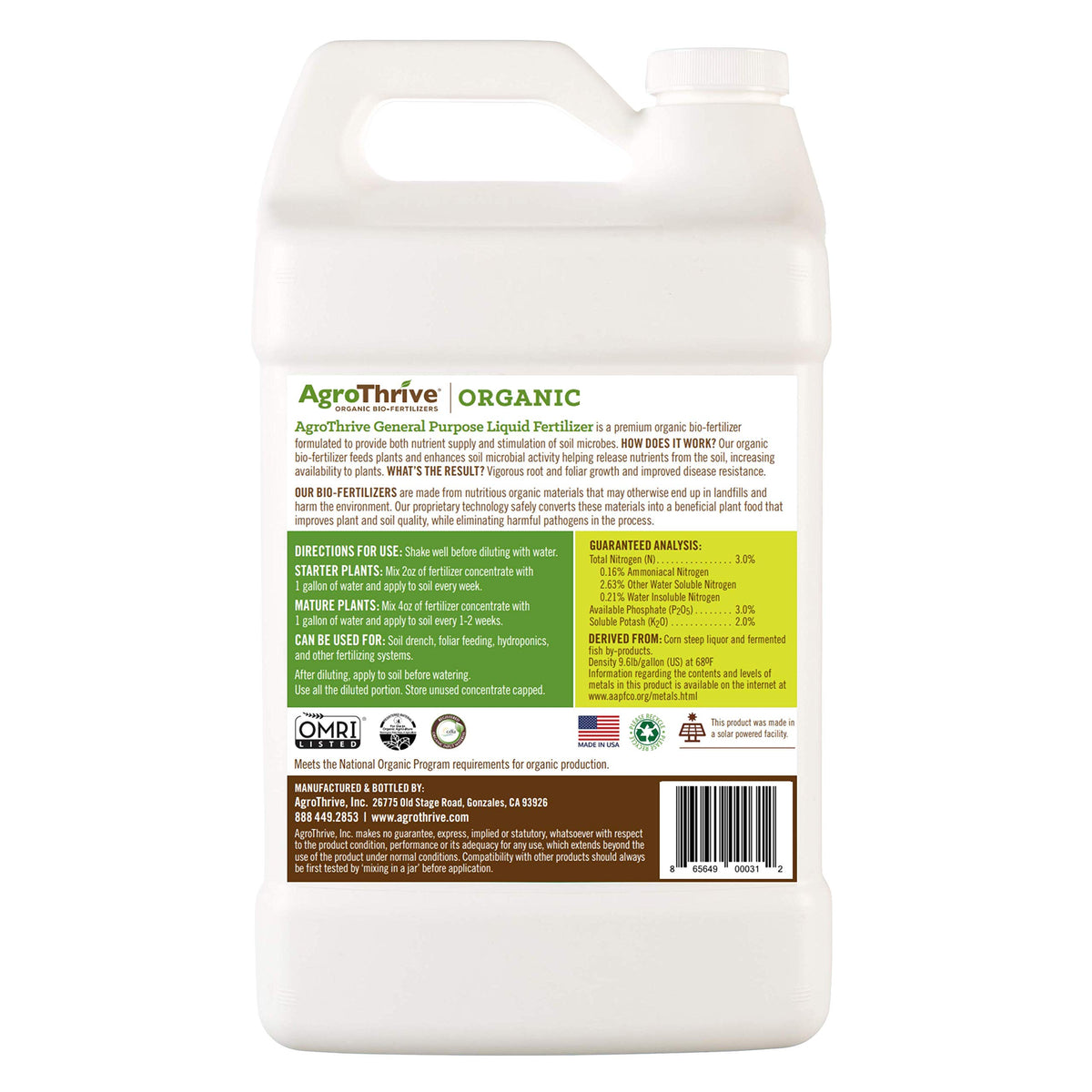 Organic Liquid Fertilizer 1 Gal R677169