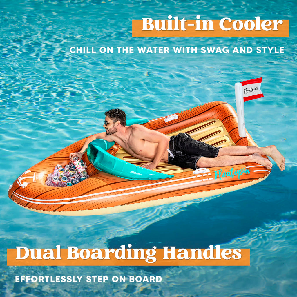 Inflatable Boat Float with Cooler A93126