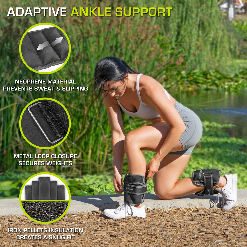 Ankle Wrist Arm Leg Weights Set of 2 Adjustable Strap D951