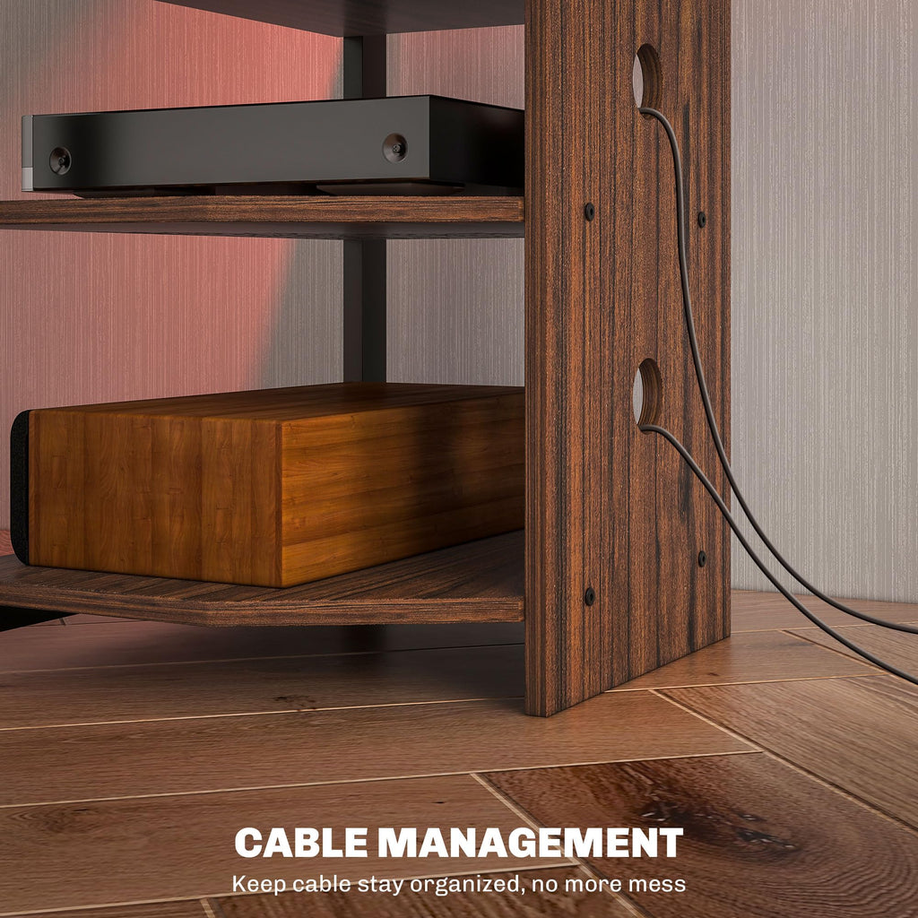 Brown 4-Tier Media Stand C8480